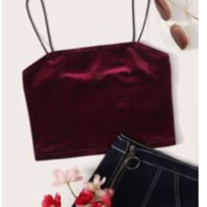 Velvet crop top